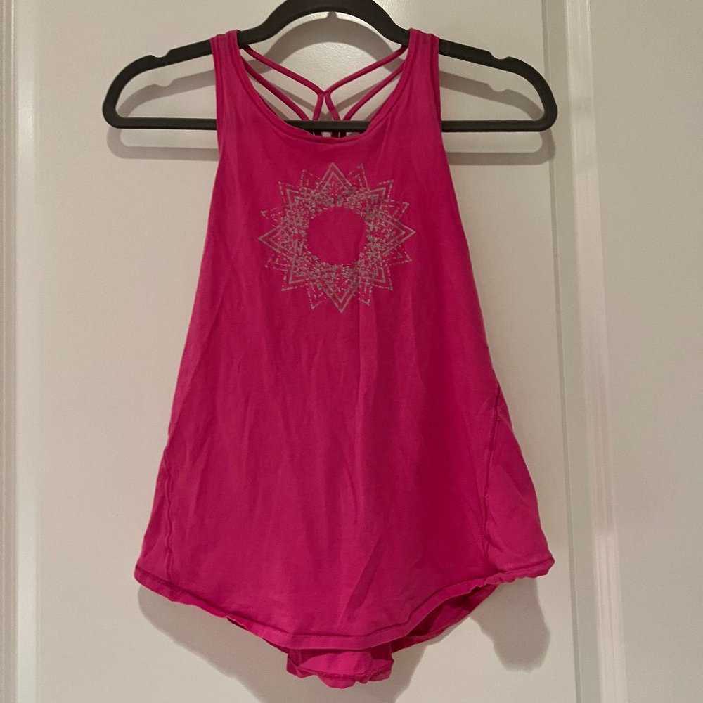 Ivivva by Lululemon Girls Strappy Back Singlet Tank Top Raspberry Sz 14